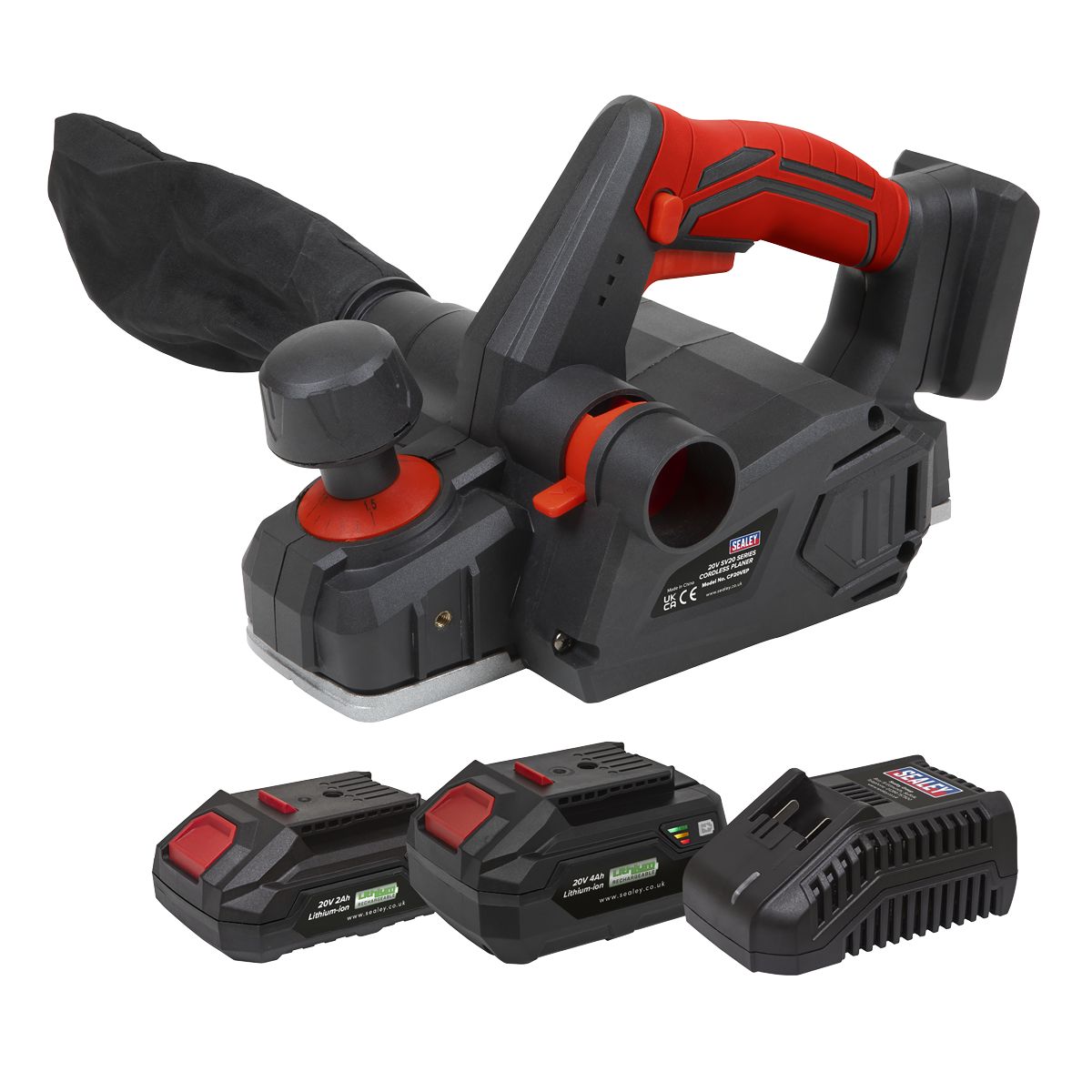 Sealey SV20 Series Cordless Planer Kit 20V - 2 Batteries - Image 2
