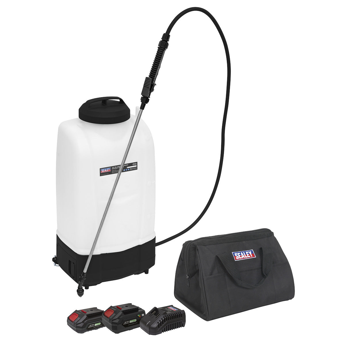 Sealey SV20 Series 15L Cordless Garden Backpack Sprayer 20V - 2 Batteries CP20VGBSKIT