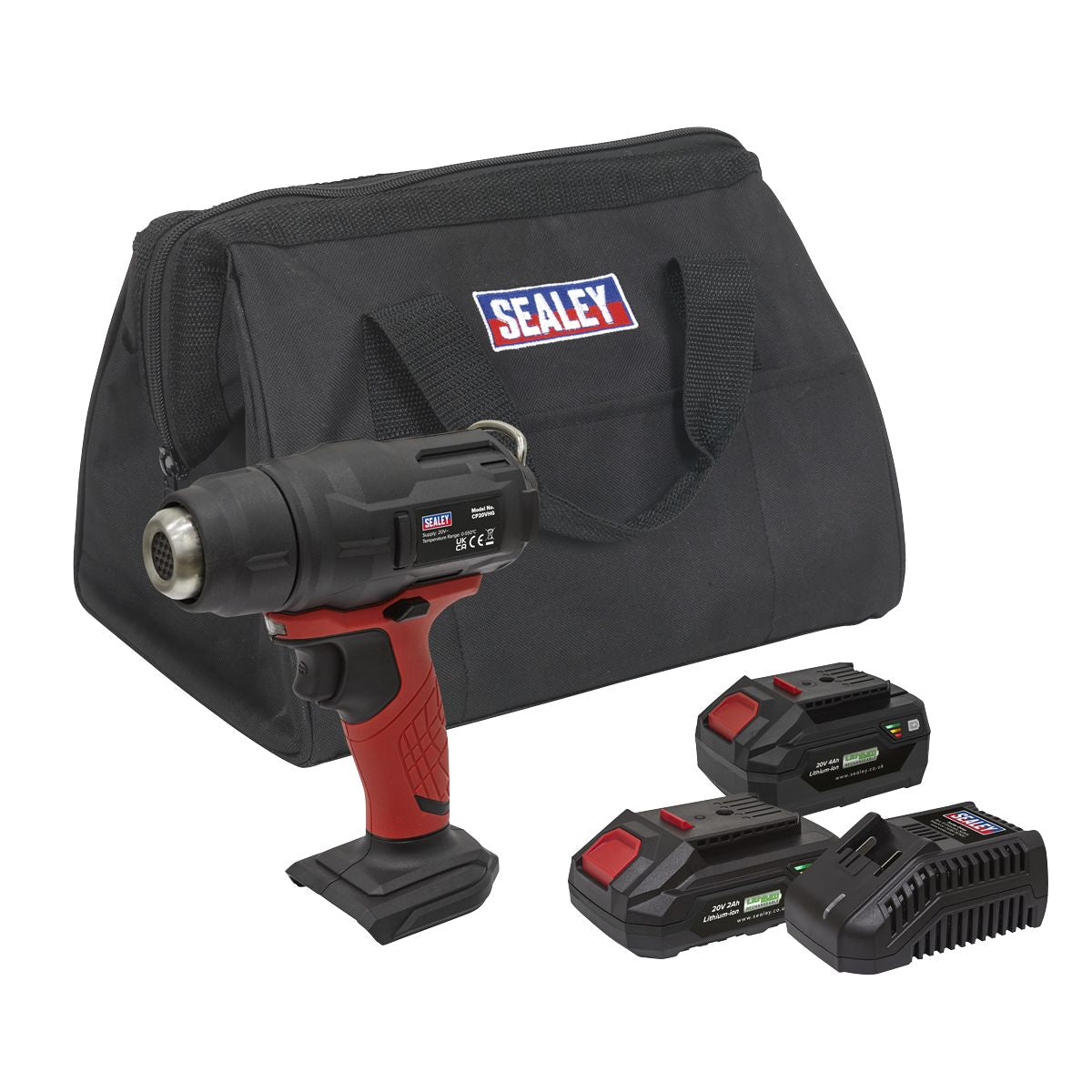 Sealey SV20 Series Cordless Heat Gun Kit 20V - 2 Batteries - Image 1