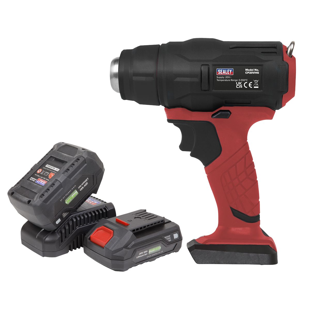 Sealey SV20 Series Cordless Heat Gun Kit 20V - 2 Batteries - Image 3