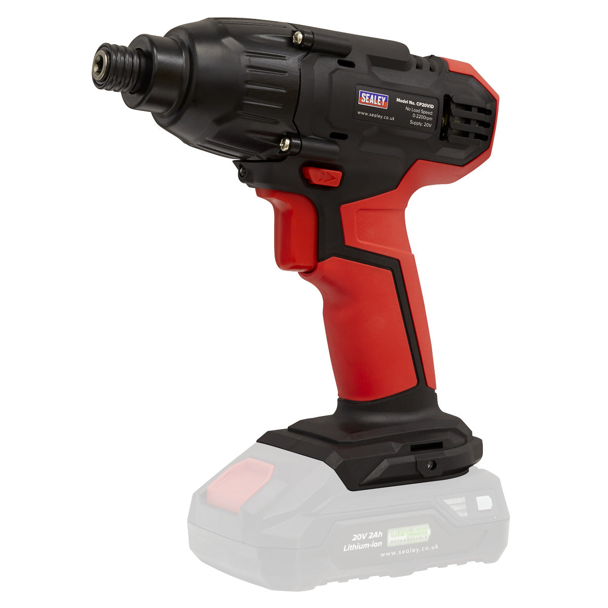 Sealey SV20 Series 1/4"Hex Drive Cordless Impact Driver 20V - 2 Batteries CP20VIDKIT