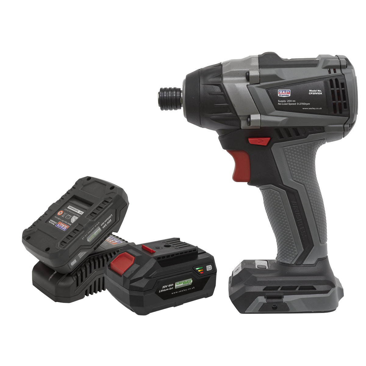 Premier SV20 Series 1/4"Hex Brushless Cordless Impact Driver Kit 20V - 2 Batteries CP20VIDXKIT