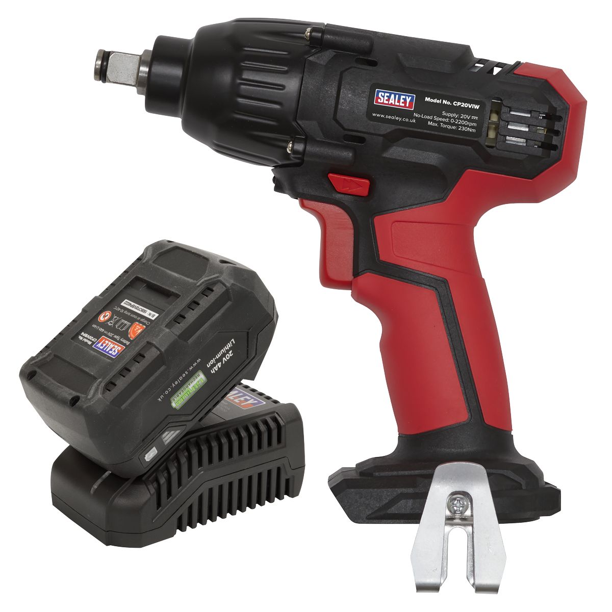 Sealey SV20 Series 1/2"Sq Drive Impact Wrench Kit 20V 4Ah - Image 4