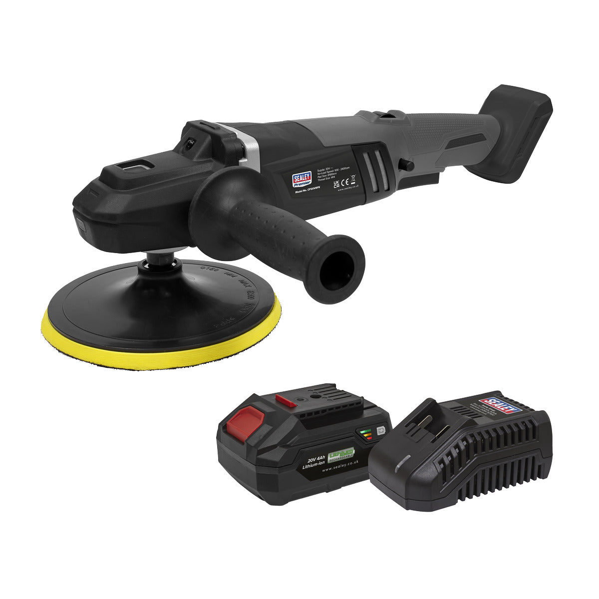 Premier SV20 Series 180mm Brushless Cordless Rotary Polisher Kit 20V 4Ah CP20VRPXKIT1
