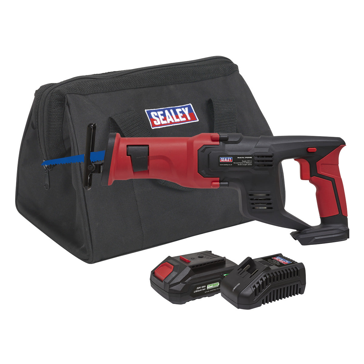 Sealey SV20 Series Cordless Reciprocating Saw Kit 20V 2Ah CP20VRSKIT1