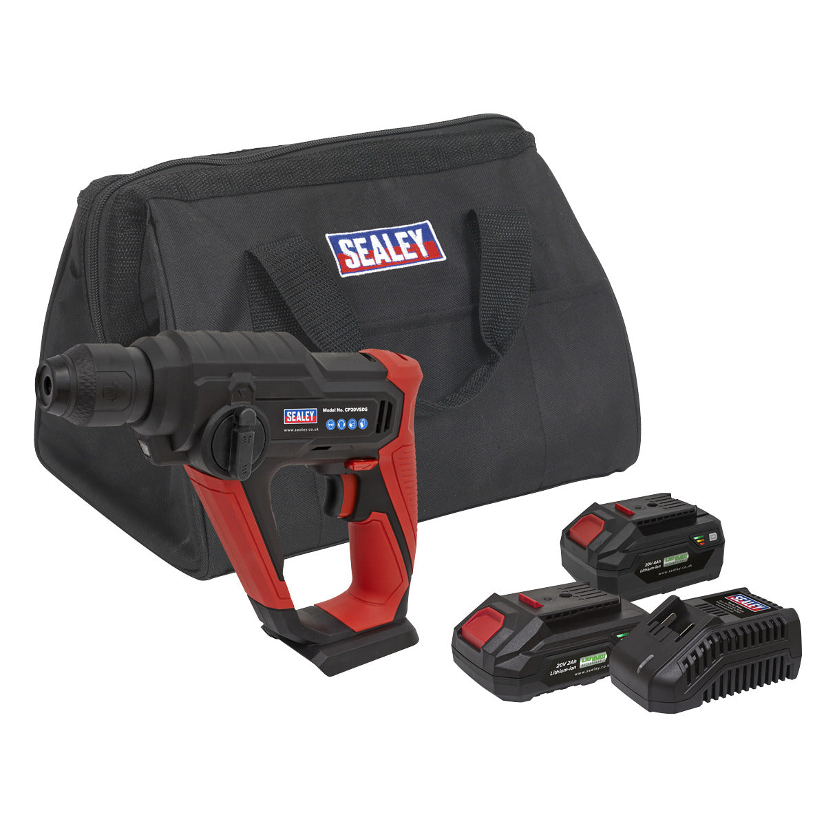 Sealey SV20 Series SDS Plus Cordless Rotary Hammer Drill Kit 20V - 2 Batteries CP20VSDSKIT