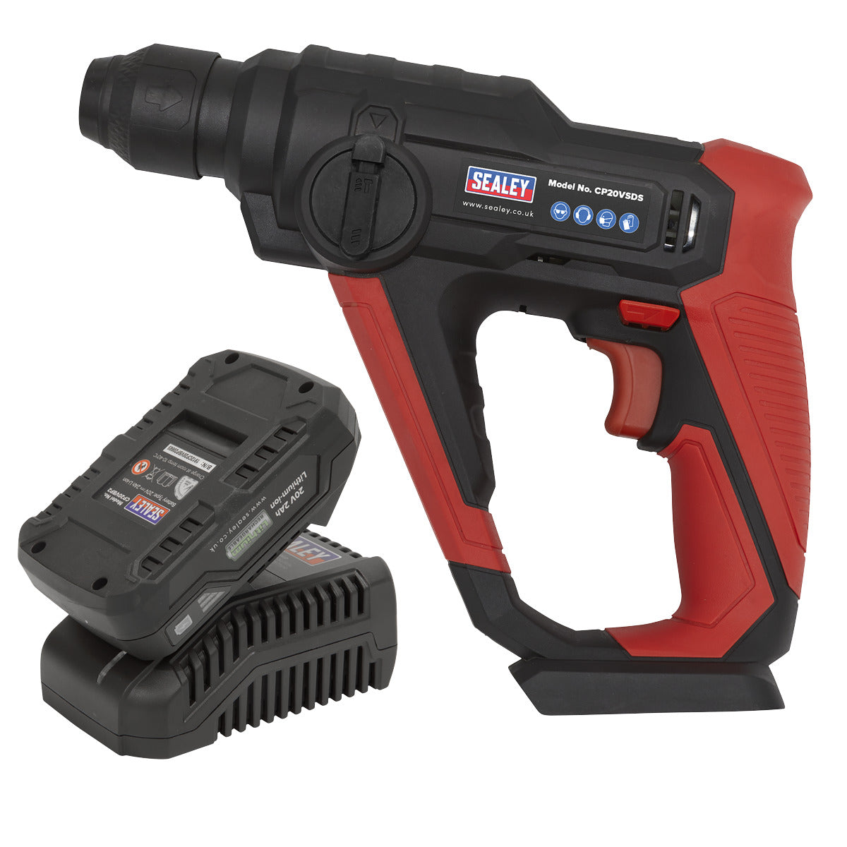 Sealey SV20 Series SDS Plus Cordless Rotary Hammer Drill Kit 20V 2Ah CP20VSDSKIT1