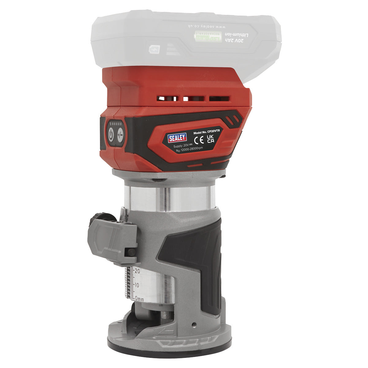 Sealey SV20 Series Cordless Trimming Router Kit 20V 4Ah - 2 Batteries CP20VTRKIT
