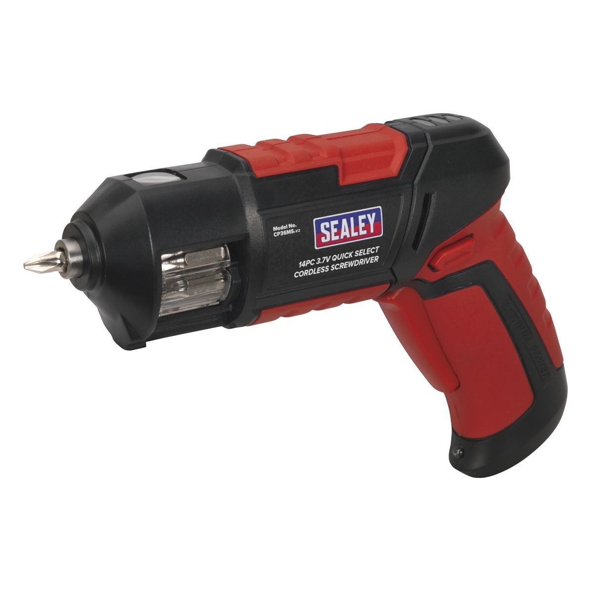 Sealey Cordless Quick Select Screwdriver 3.7V 14pc - Image 1