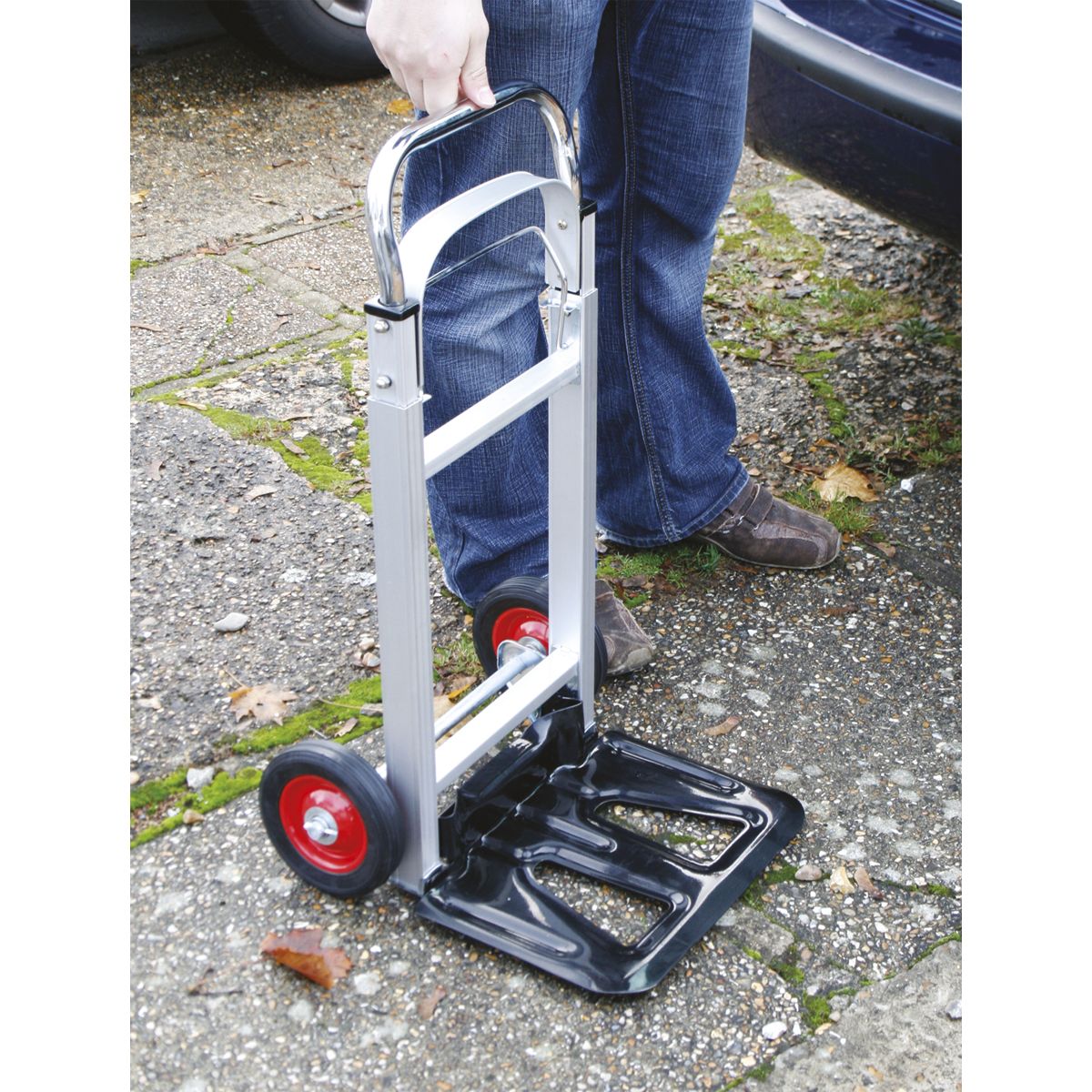 Sealey Folding Sack Truck Aluminium 90kg Capacity - Image 2