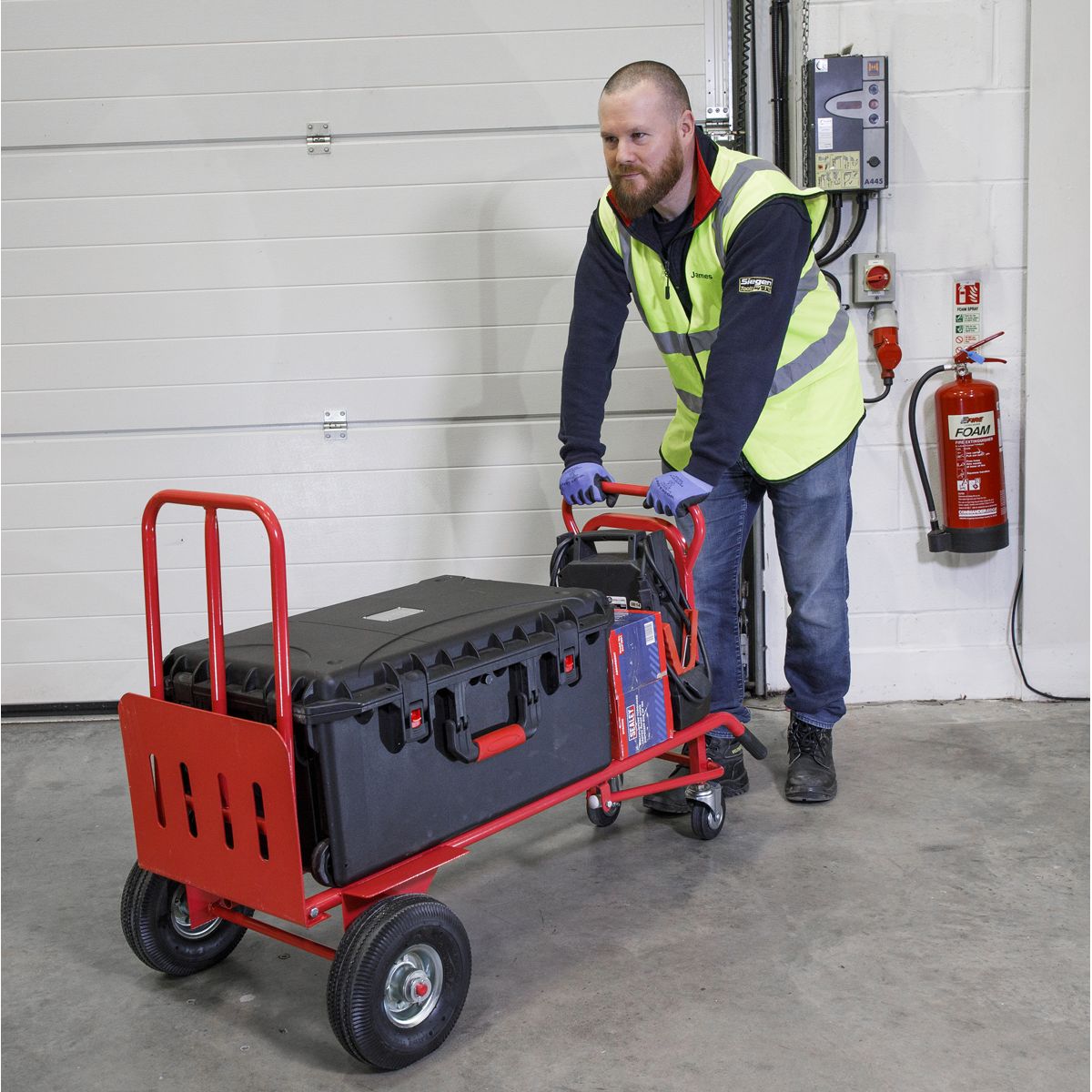 Sealey 3-in-1 Sack Truck with Pneumatic Tyres 250kg Capacity - Image 8