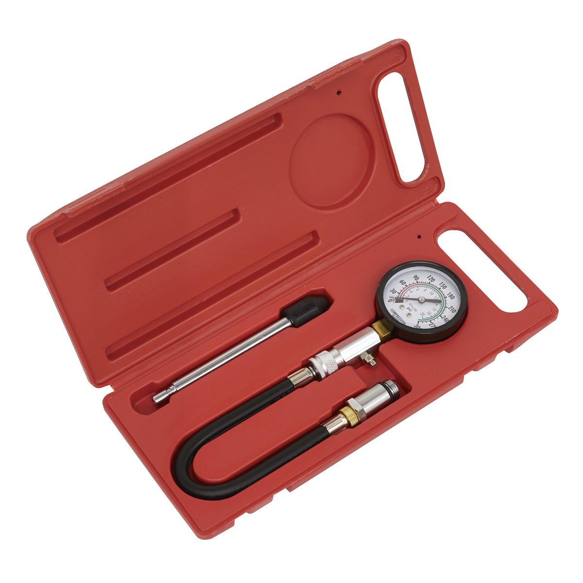 Sealey Petrol Engine Compression Test Kit 3pc - Image 1