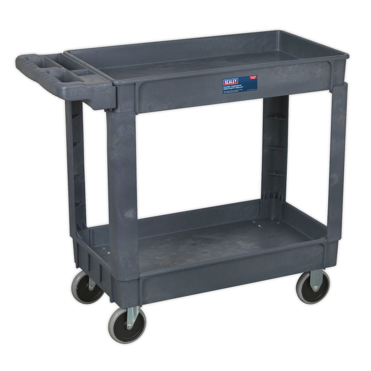 Sealey Composite Heavy-Duty Trolley 2-Level - Image 4