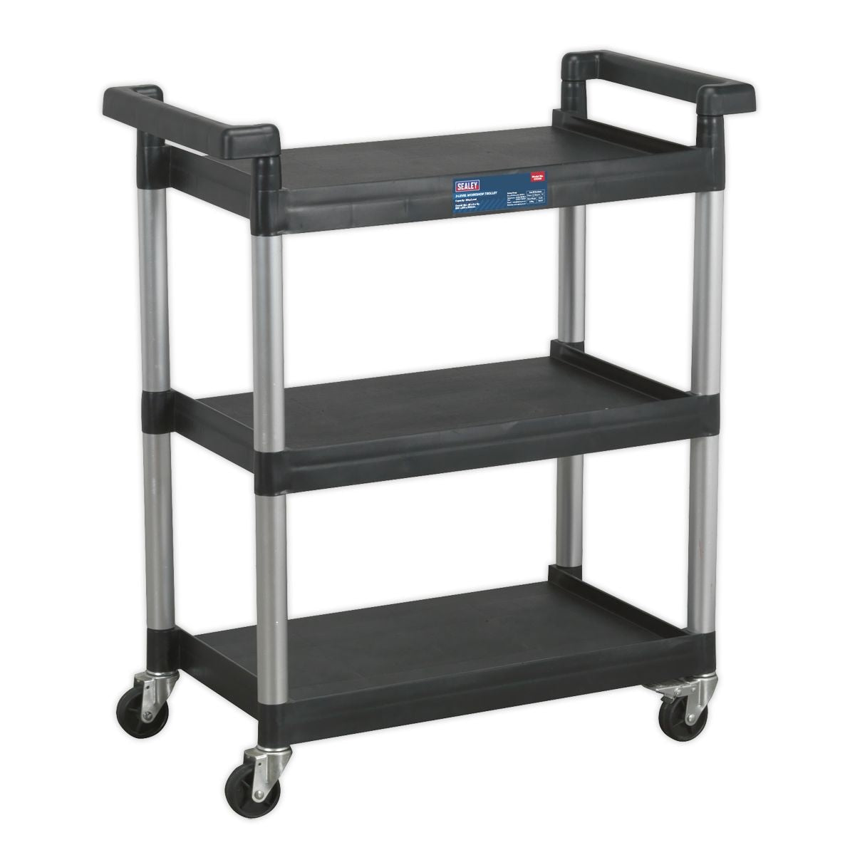 Sealey Workshop Trolley 3-Level - Image 1