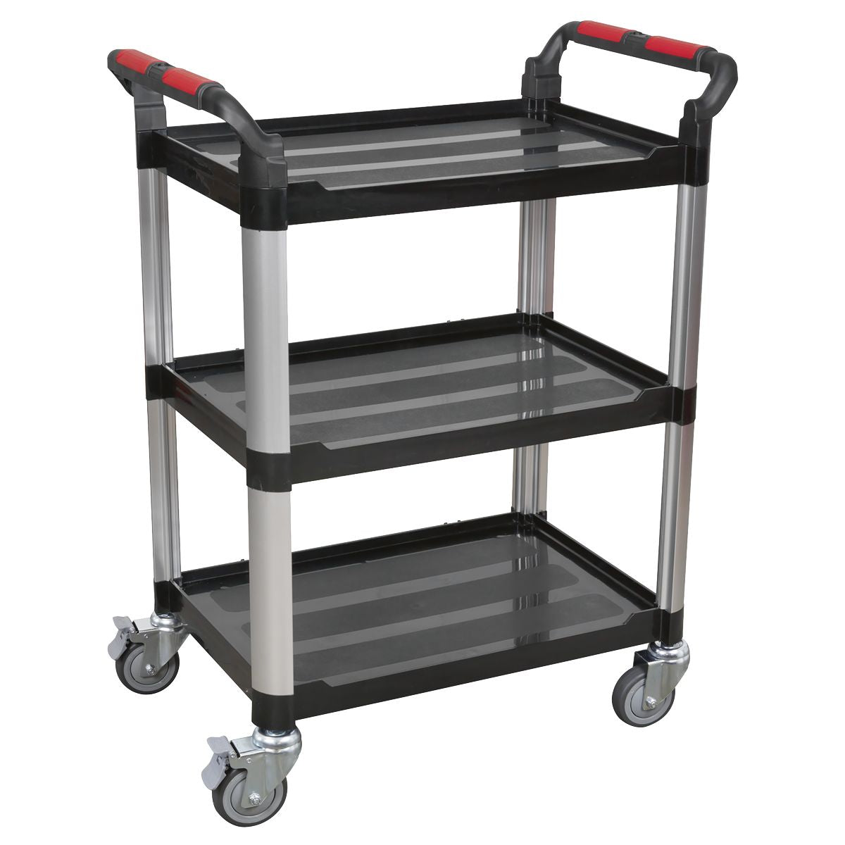 Sealey Composite Workshop Trolley 3-Level/3 Wall - Image 1