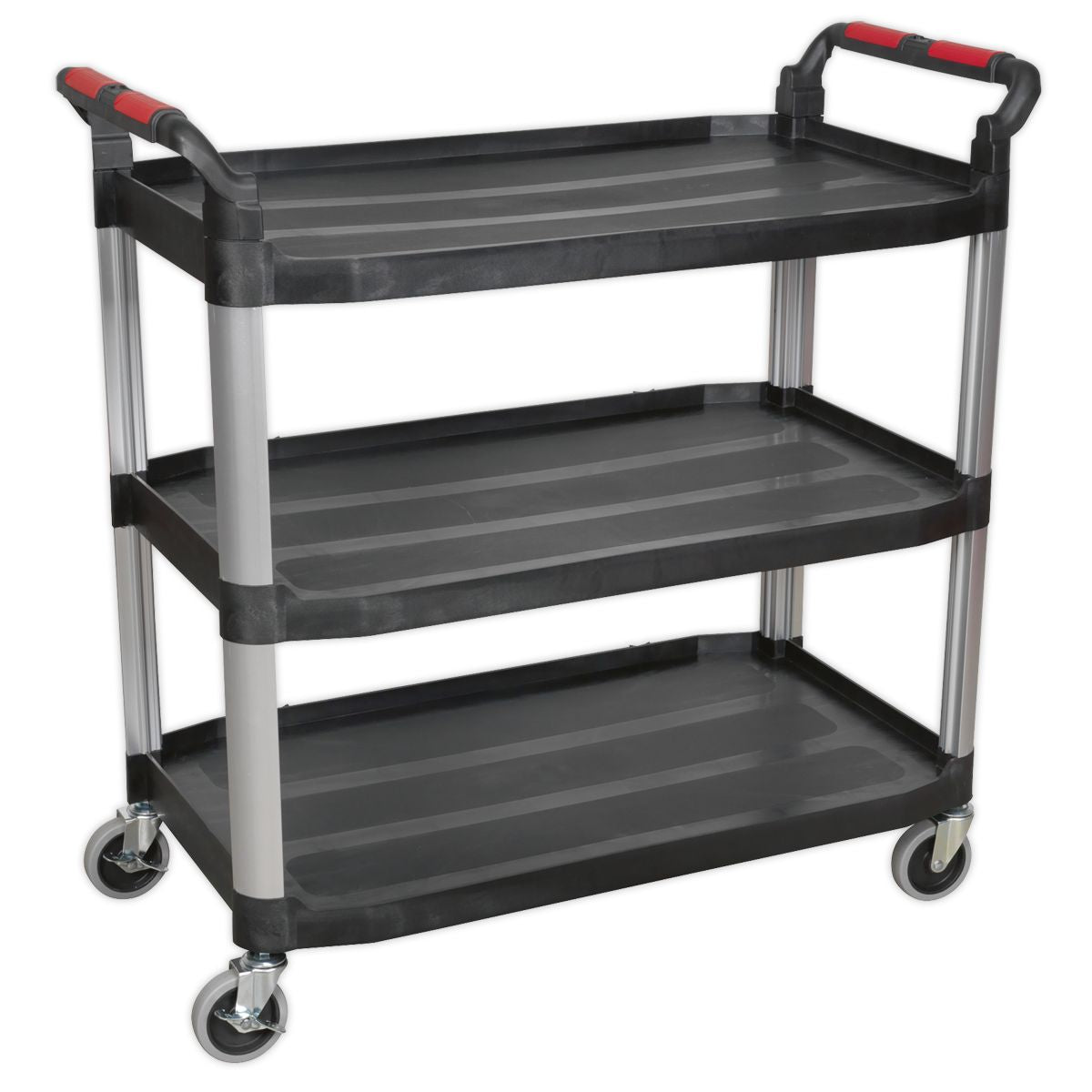 Sealey Composite Workshop Trolley 3-Level/3 Wall - Image 1