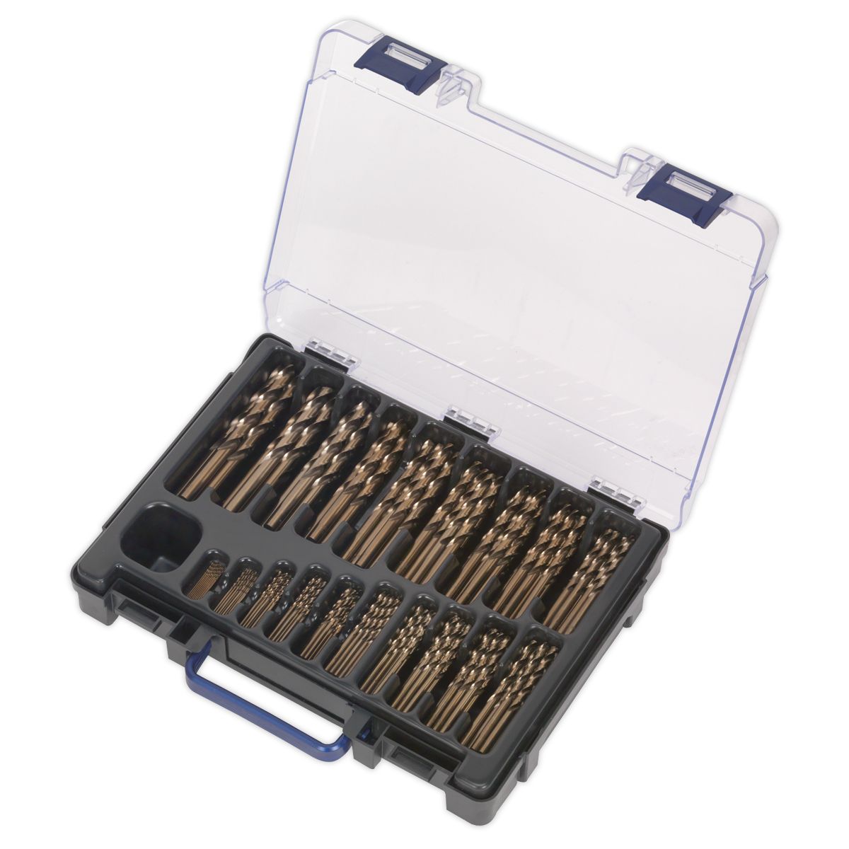 Sealey HSS Cobalt Fully Ground Drill Bit Assortment 170pc - Image 2