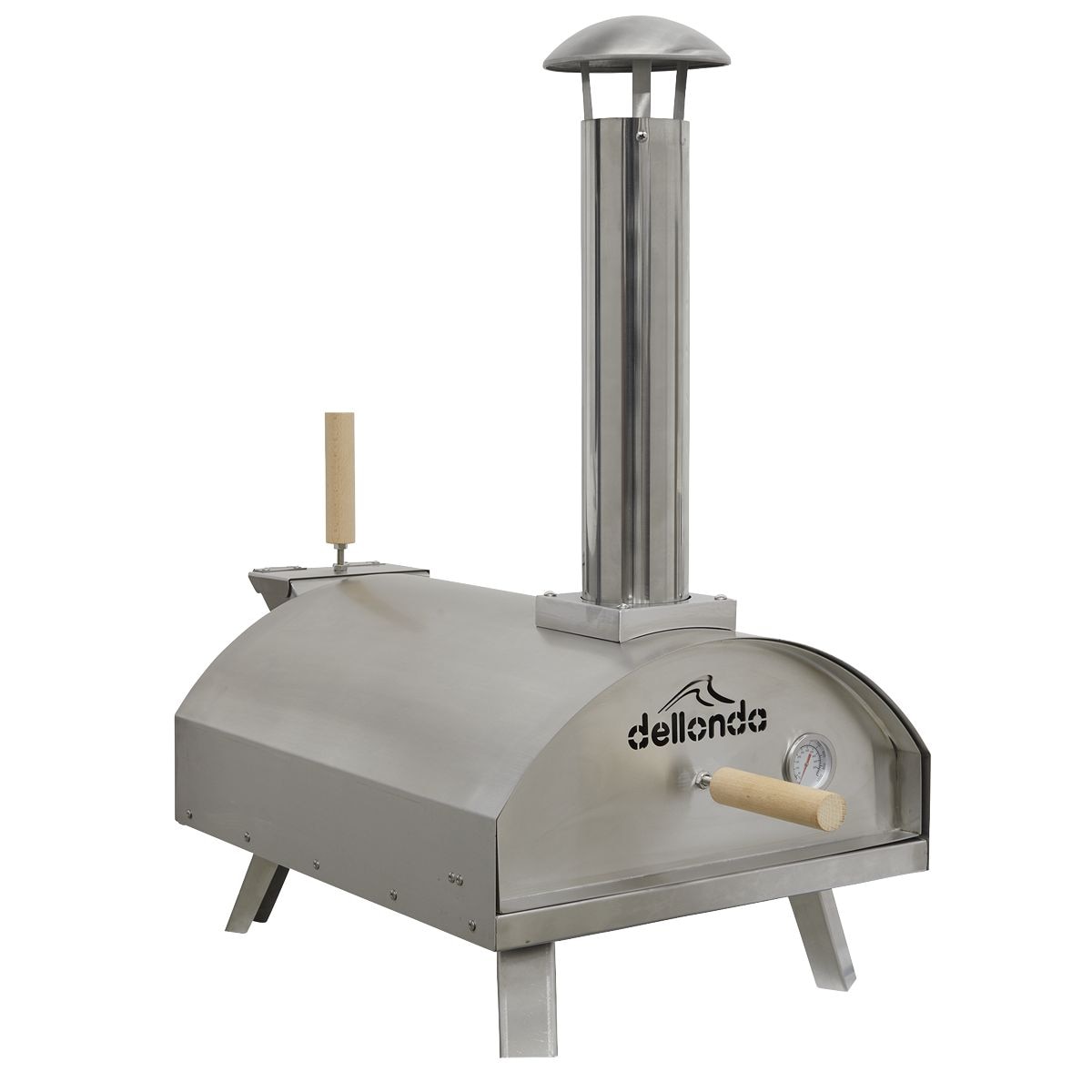 Dellonda Wood-Fired Pizza Oven 14" - Stainless Steel - Image 1