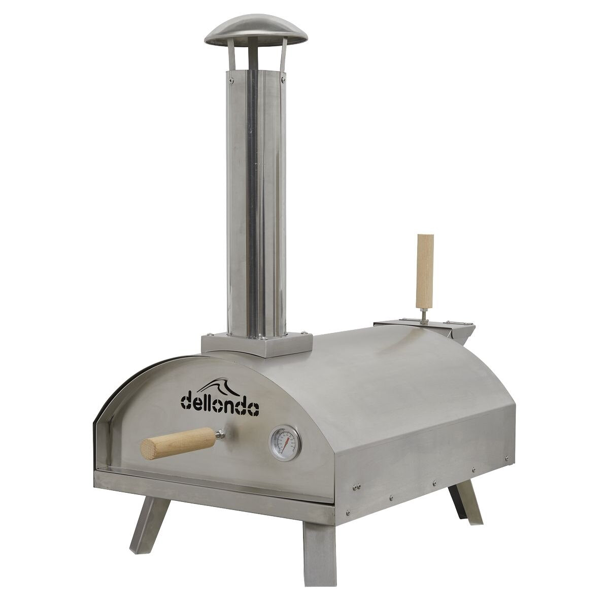 Dellonda Wood-Fired Pizza Oven 14" - Stainless Steel - Image 5