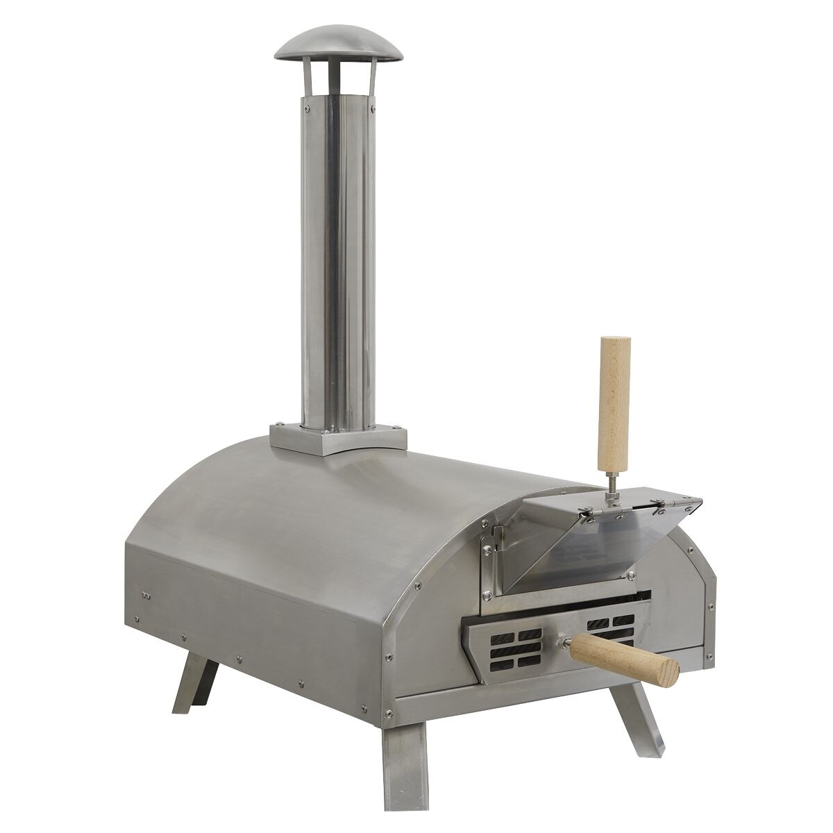 Dellonda Wood-Fired Pizza Oven 14" - Stainless Steel - Image 8