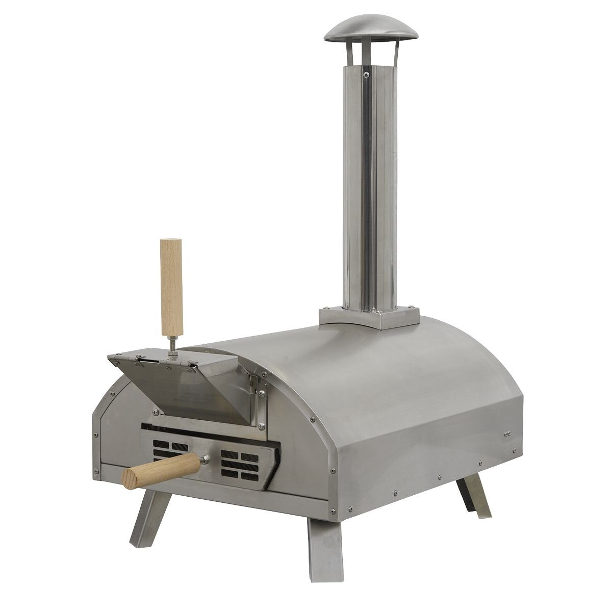 Dellonda Wood-Fired Pizza Oven 14" - Stainless Steel - Image 9