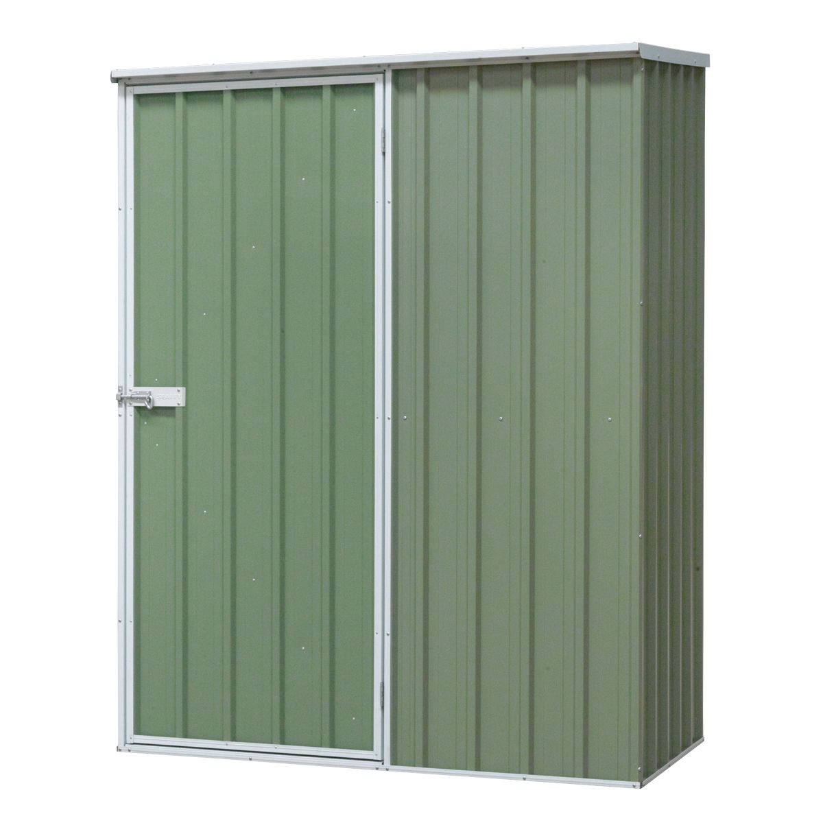 Dellonda Galvanized Steel Storage Shed with Pent Style Roof 150 x 80 x 190cm - Green - Image 2