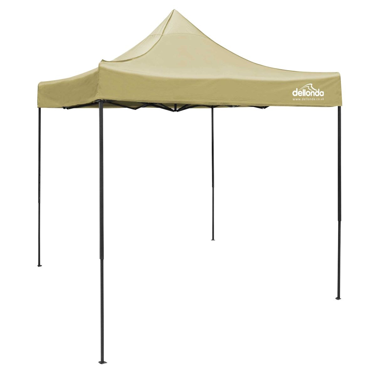 Dellonda Premium 2x2m Pop-Up Gazebo, - Beige Canopy - Image 1