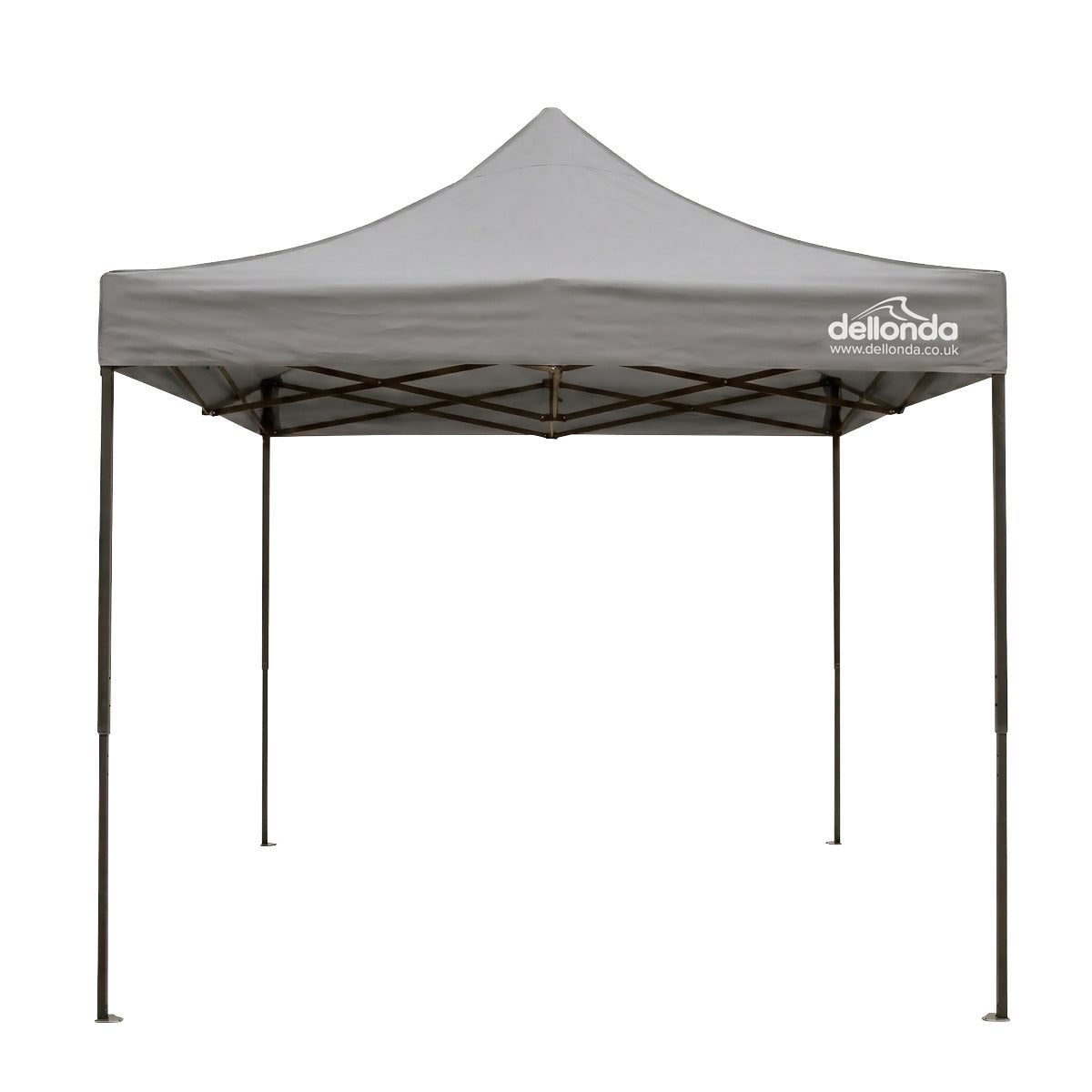 Dellonda Premium 3 x 4.5m Pop-Up Gazebo, Heavy Duty, PVC Coated, Water-Resistant Fabric, Supplied with Carry Bag, Rope, Stakes & Weight Bags - Grey Canopy DG137