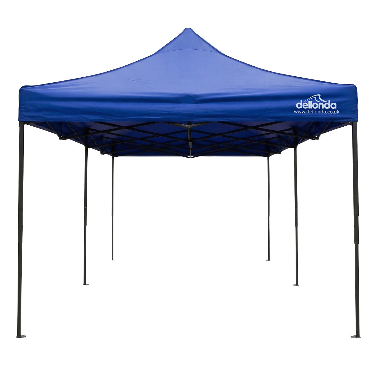 Dellonda Premium 3x6m Pop-Up Gazebo, Heavy Duty, PVC Coated, Water-Resistant Fabric, Supplied with Carry Bag, Rope, Stakes & Weight Bags - Blue Canopy DG139