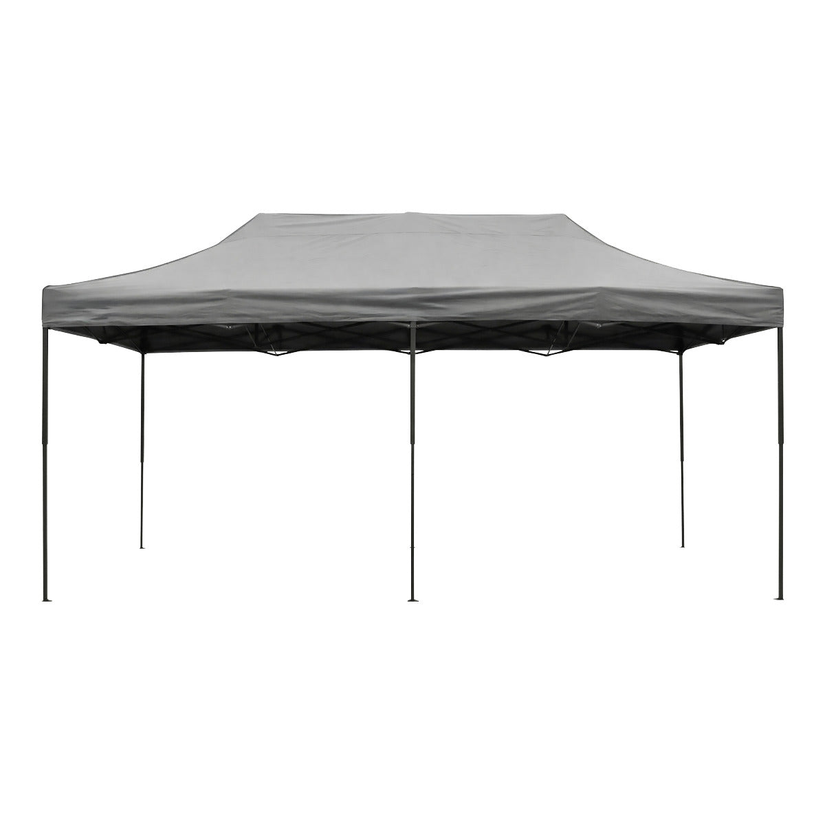 Dellonda Premium 3x6m Pop-Up Gazebo, Heavy Duty, PVC Coated, Water-Resistant Fabric, Supplied with Carry Bag, Rope, Stakes & Weight Bags - Grey Canopy DG141