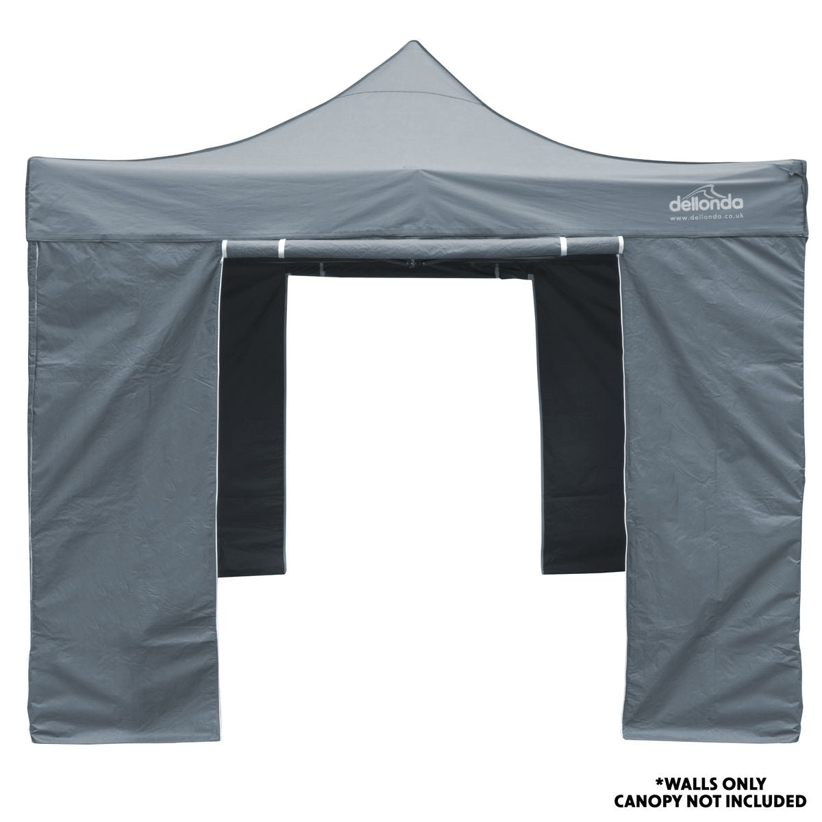 Dellonda Premium Gazebo/Marquee Side Walls/Doors/Windows, Fits 3 x 3m Models - Grey - Image 3