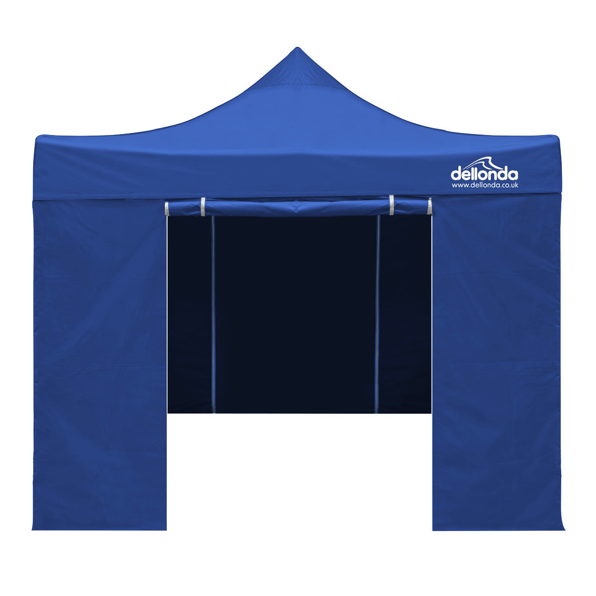 Dellonda Premium 3x3m Pop-Up Gazebo & Side Walls, PVC Coated, Water-Resistant Fabric with Carry Bag, Rope, Stakes & Weight Bags - Blue DG165