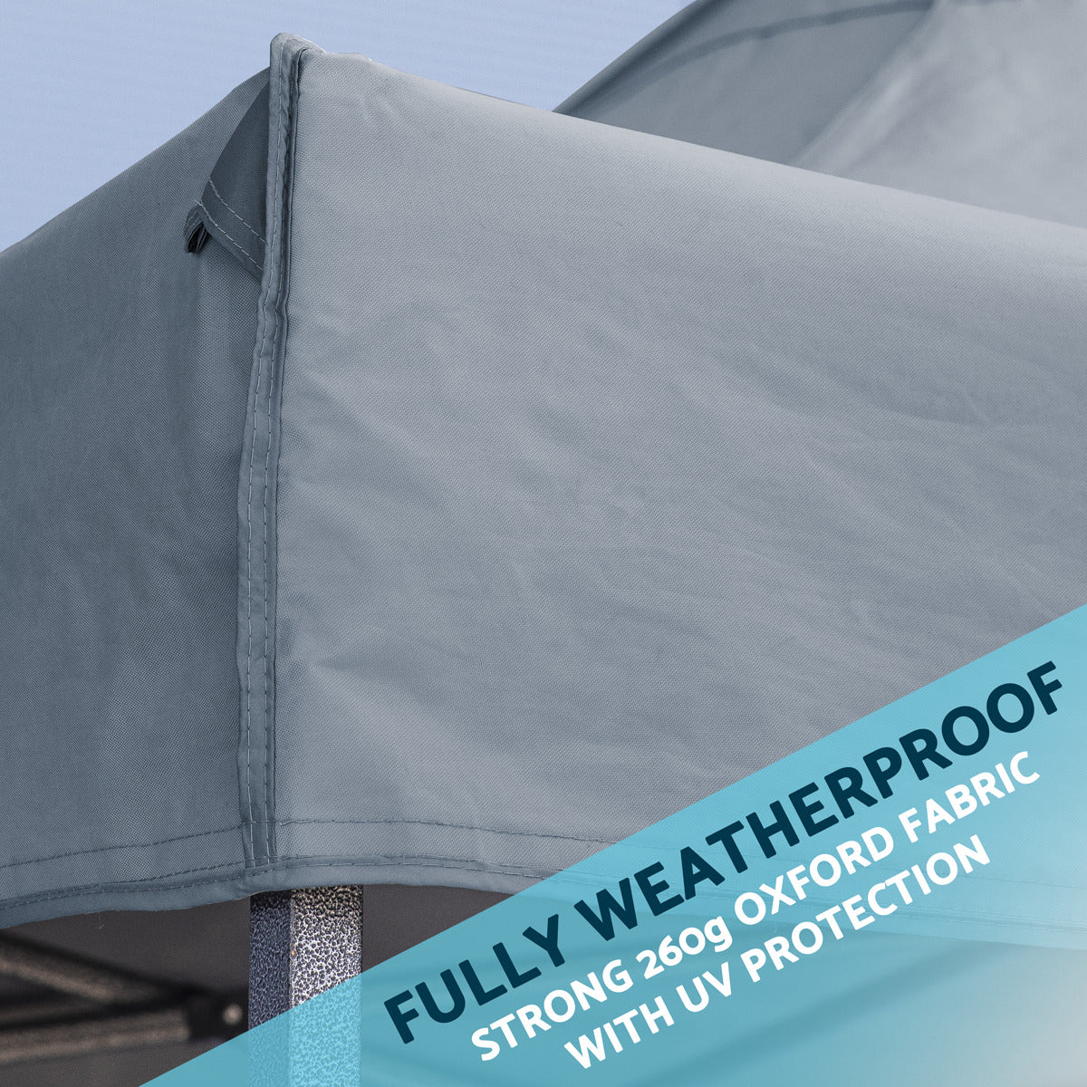 Dellonda Premium 3x3m Pop-Up Gazebo & Side Walls, PVC Coated, Water-Resistant Fabric with Carry Bag, Rope, Stakes & Weight Bags - Grey DG167