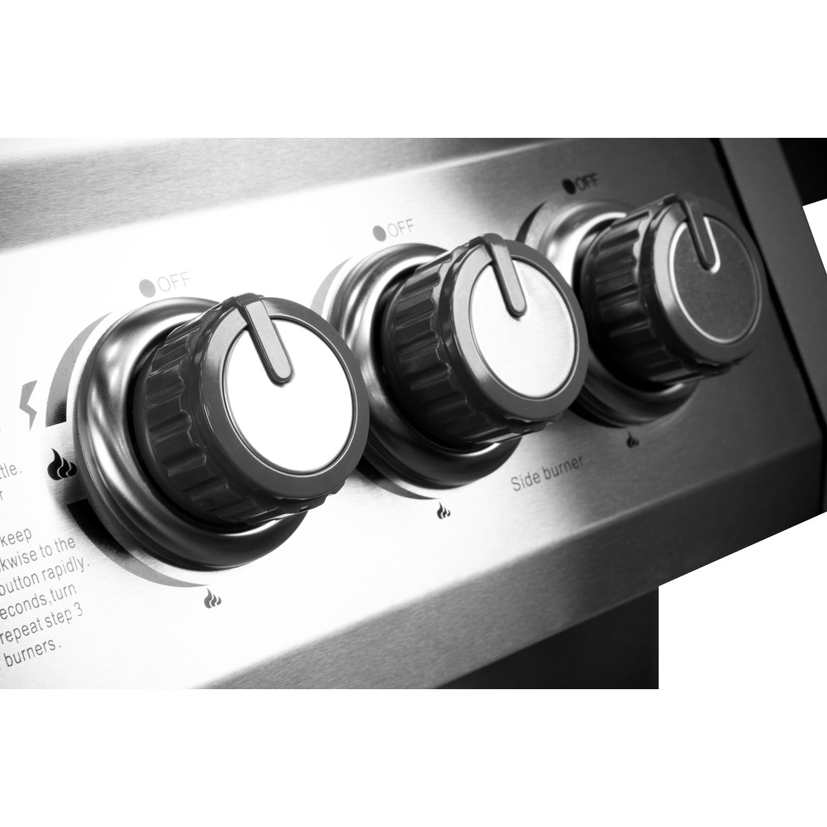Dellonda 4+1 Burner Deluxe Gas BBQ Grill with Piezo Ignition & Thermometer - Stainless Steel DG17