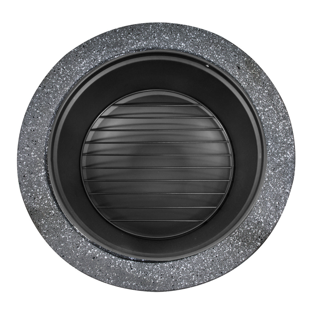 Dellonda Round MgO Fire Pit with BBQ Grill & Safety Mesh Screen 60cm - Dark Grey DG189