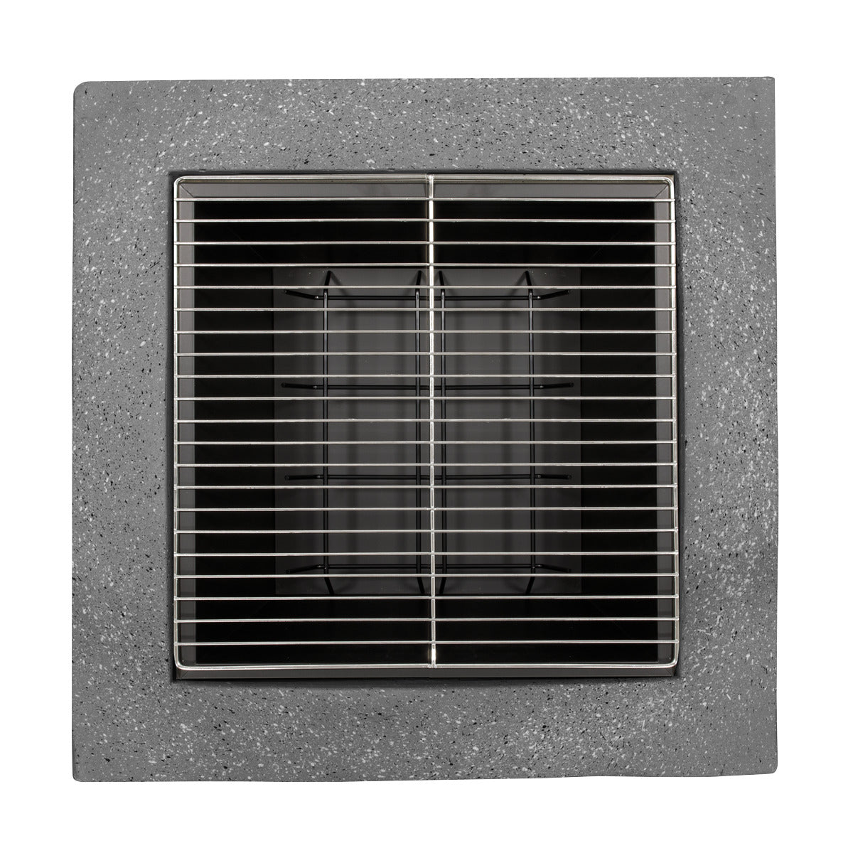 Dellonda Square MgO Fire Pit with BBQ Grill, Safety Mesh Screen - Dark Grey DG193