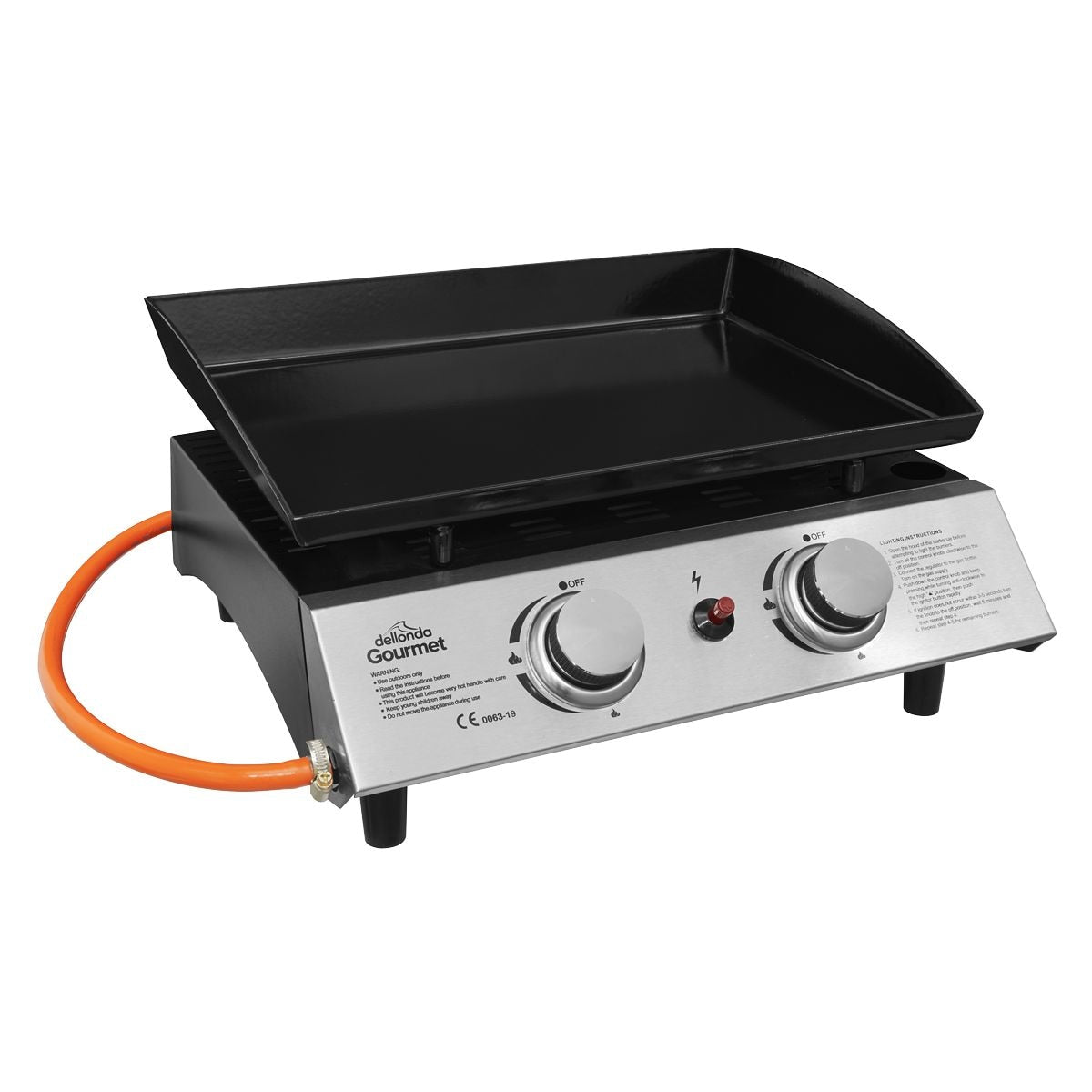 Dellonda 2 Burner Portable Gas Plancha - Image 1