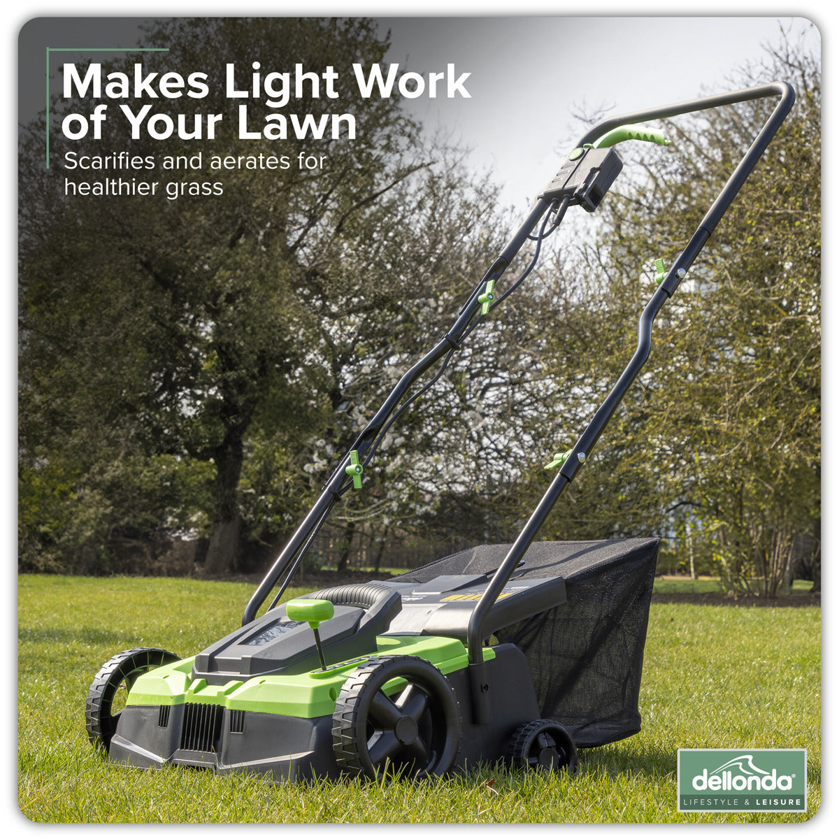 Dellonda 2-in-1 Electric Scarifier & Rake 1500W/230V DG216