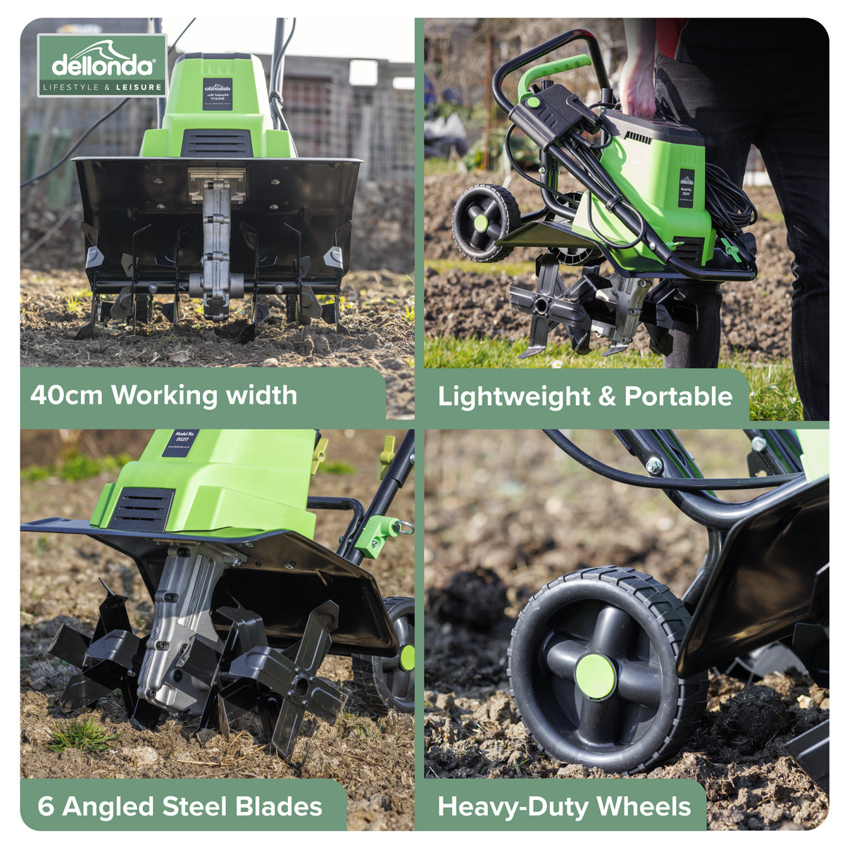 Dellonda Electric Tiller/Cultivator 1500W DG217