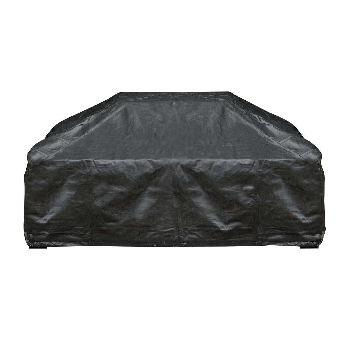 Dellonda 89cm Square Outdoor Fire Pit, Mesh Screen Lid, Black with Water-Resistant Drawstring Cover DG238