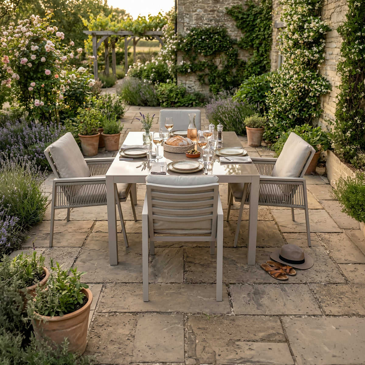 Dellonda Fusion Outdoor Dining Set 5pc DG275