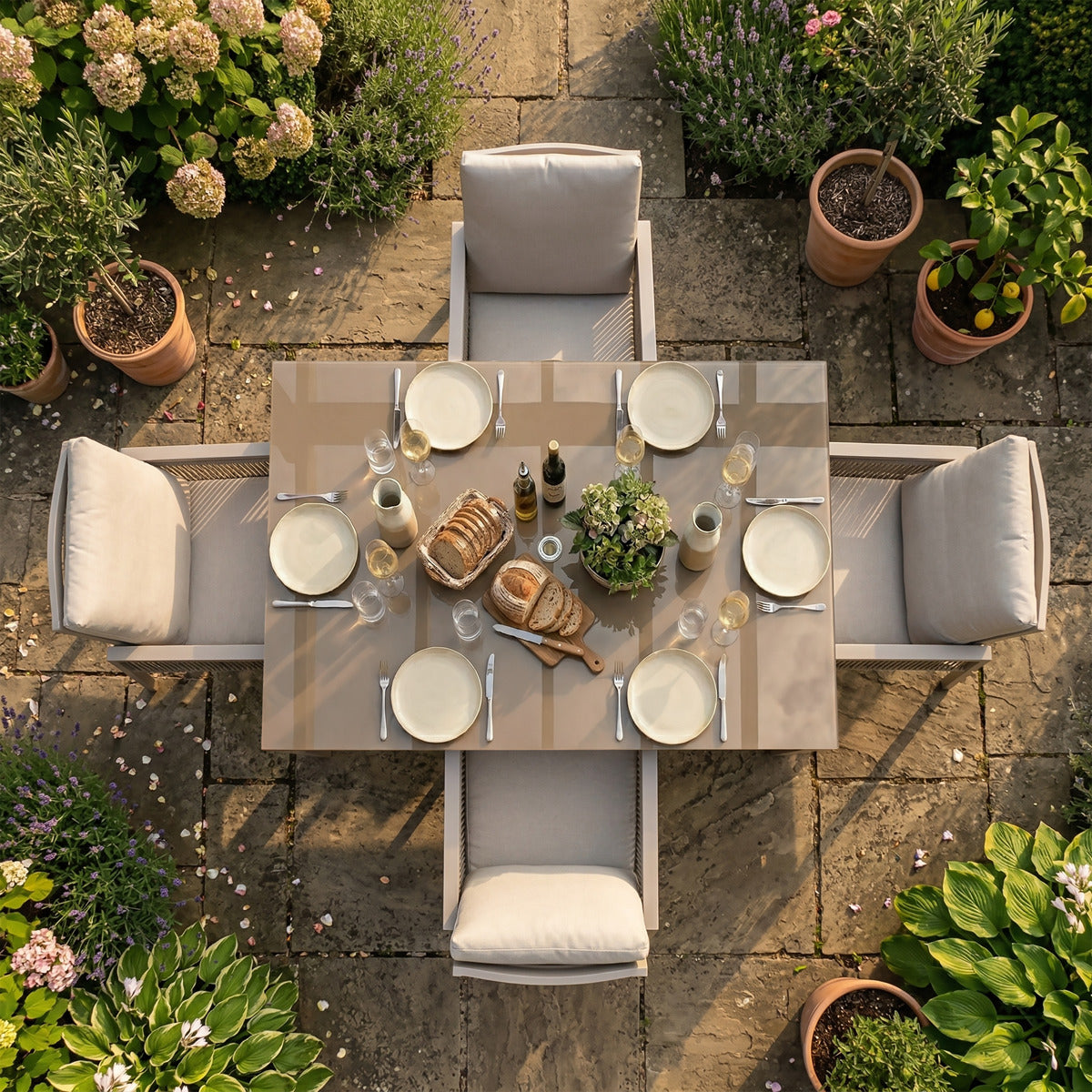 Dellonda Fusion Outdoor Dining Set 5pc DG275