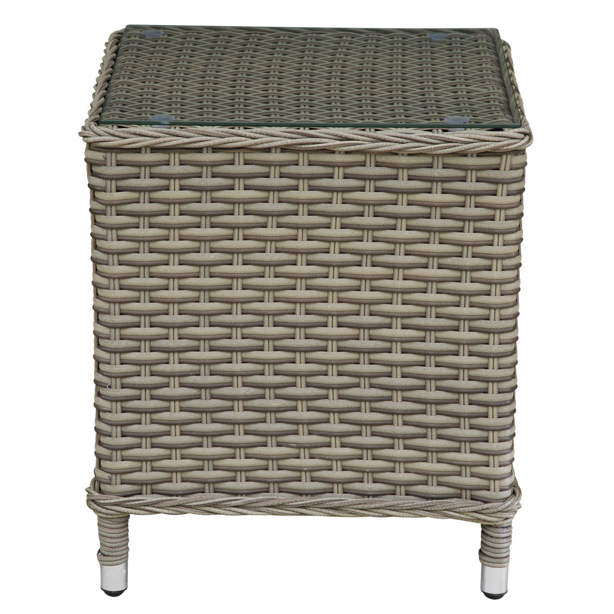 Dellonda Chester Rattan Wicker Outdoor Recliner Loungers & Table Set 5pc DG68