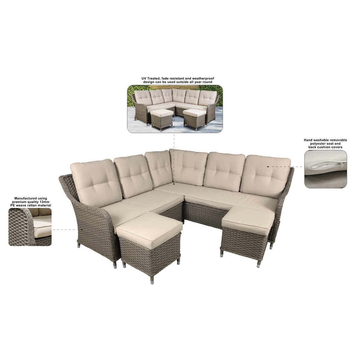 Dellonda Chester Rattan Wicker Outdoor Furniture DG72