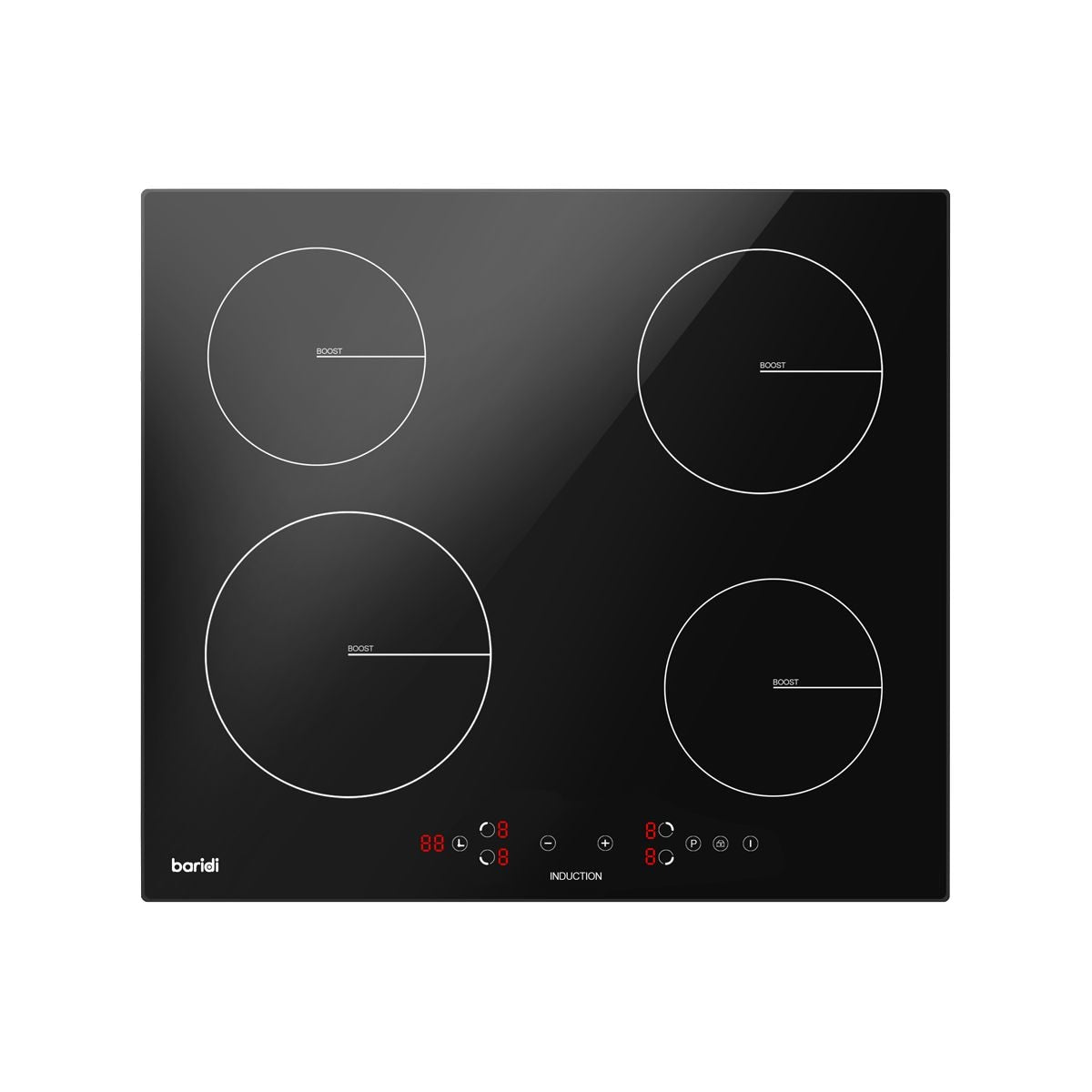 Baridi Integrated Induction Hob with 4 Cooking Zones 60cm 2800W Output - Image 1