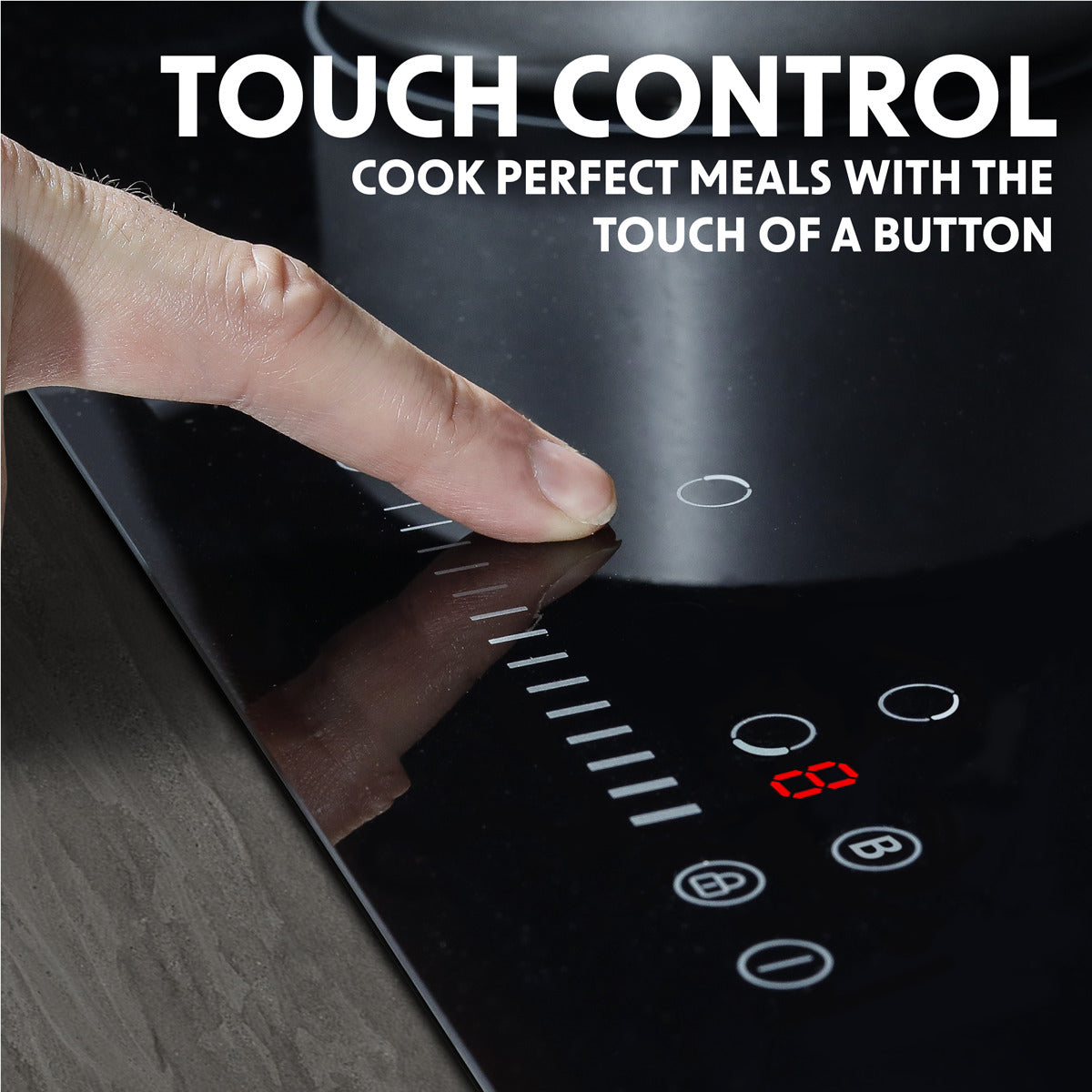 Baridi Integrated Induction Hob with 4 Cooking Zones 77cm 7200W Output DH179
