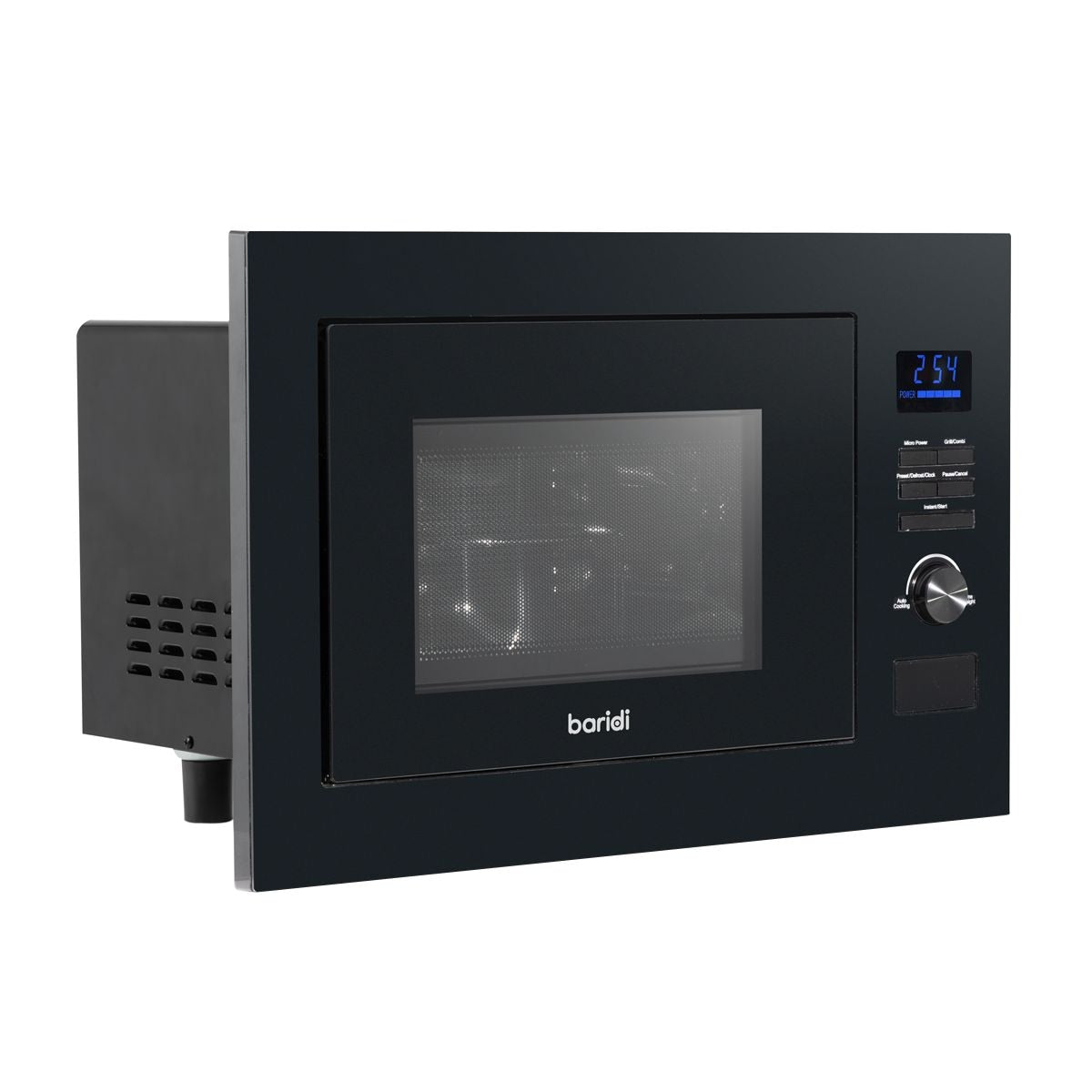 Baridi Integrated Microwave Oven with Grill 25L Capacity 900W - Black - Image 1