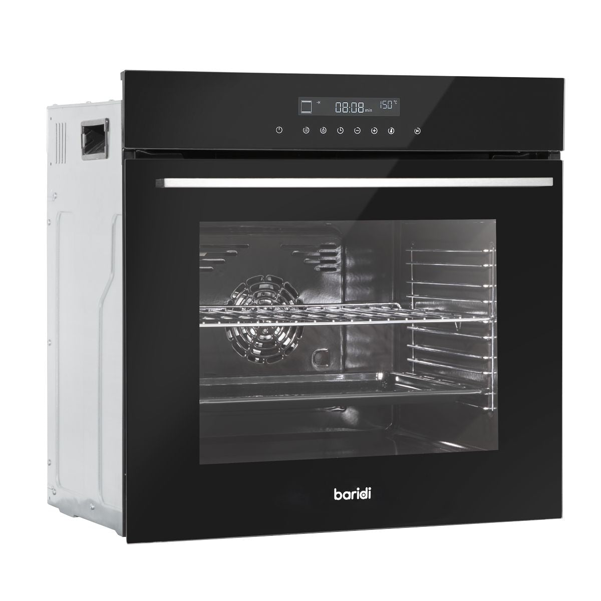 Baridi Integrated Fan-Assisted Electric Oven 60cm 72L Capacity - Black - Image 1