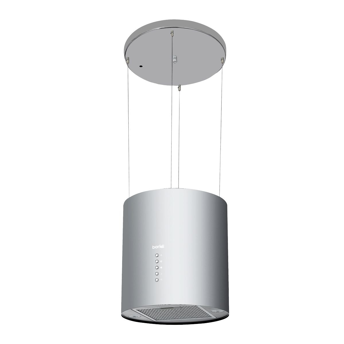 Baridi Round Island Cooker Hood 35cm - Stainless Steel - Image 1
