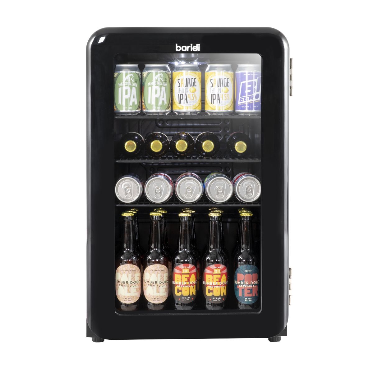 Baridi Retro Style Drinks/Beer & Wine Fridge 70L Capacity - Image 3